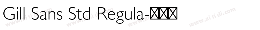 Gill Sans Std Regula字体转换